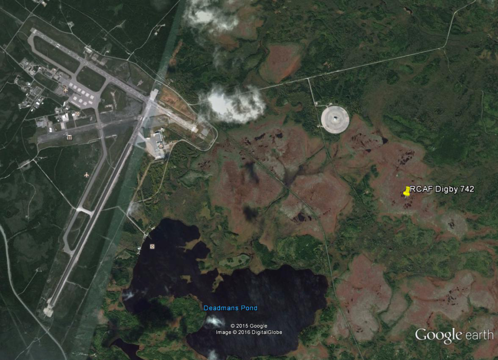 Approximate location of the wreckage. Google Earth.