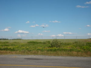 Watching planes take off from the Gander Airport. Photo by author 2010.