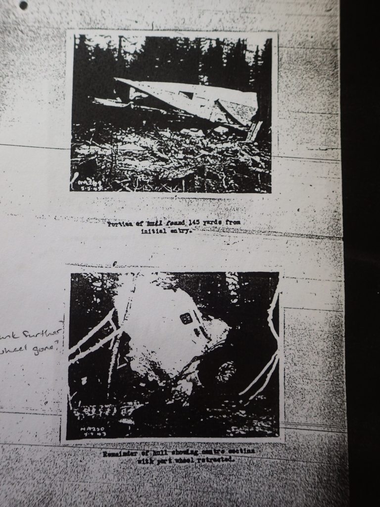 Figure 6: Images of the hull from the original crash report (Mulvihill 1943). Note changes to site in figures 3 and 5.